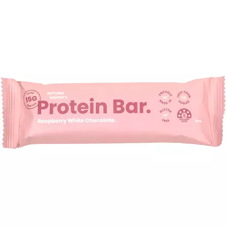 Nothing Naughty Whey Protein Bar - Raspberry White Chocolate