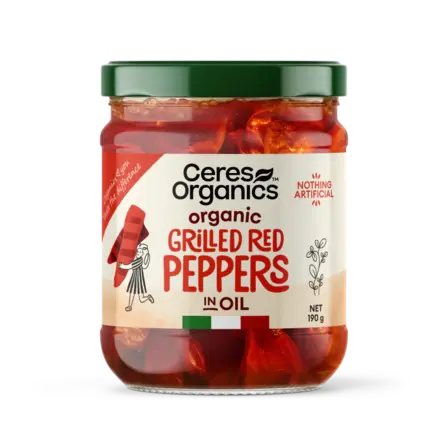 Ceres Grilled Red Peppers in Oil 190g